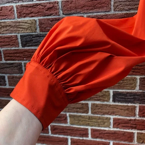 Brand Ralph Lauren Orange Long Sleeve Maxi Dress - Picture 5 of 15